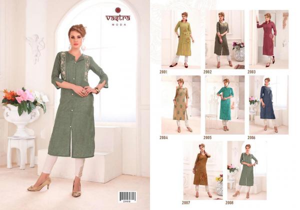 Vastra Moda Pearl 1-Cotton-Blended-With-Embroidery-Kurti